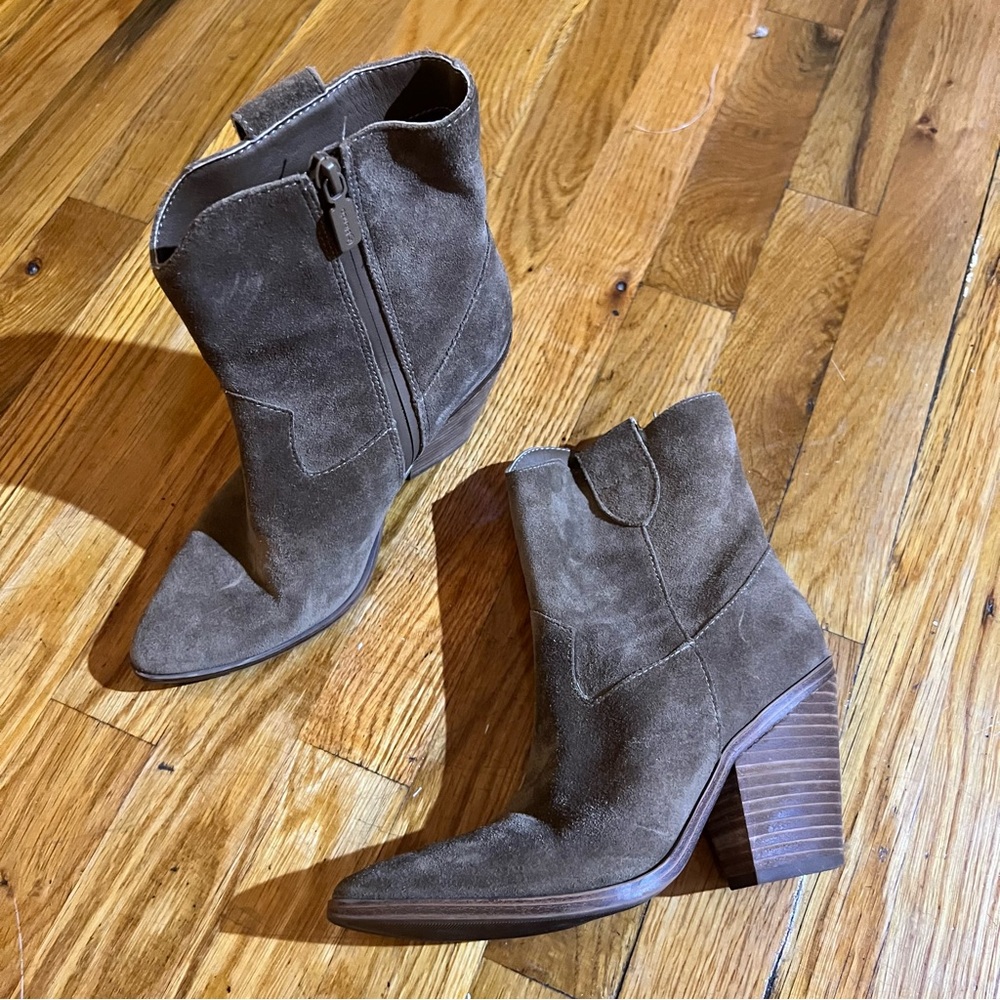 Taupe Suede Ankle Boots